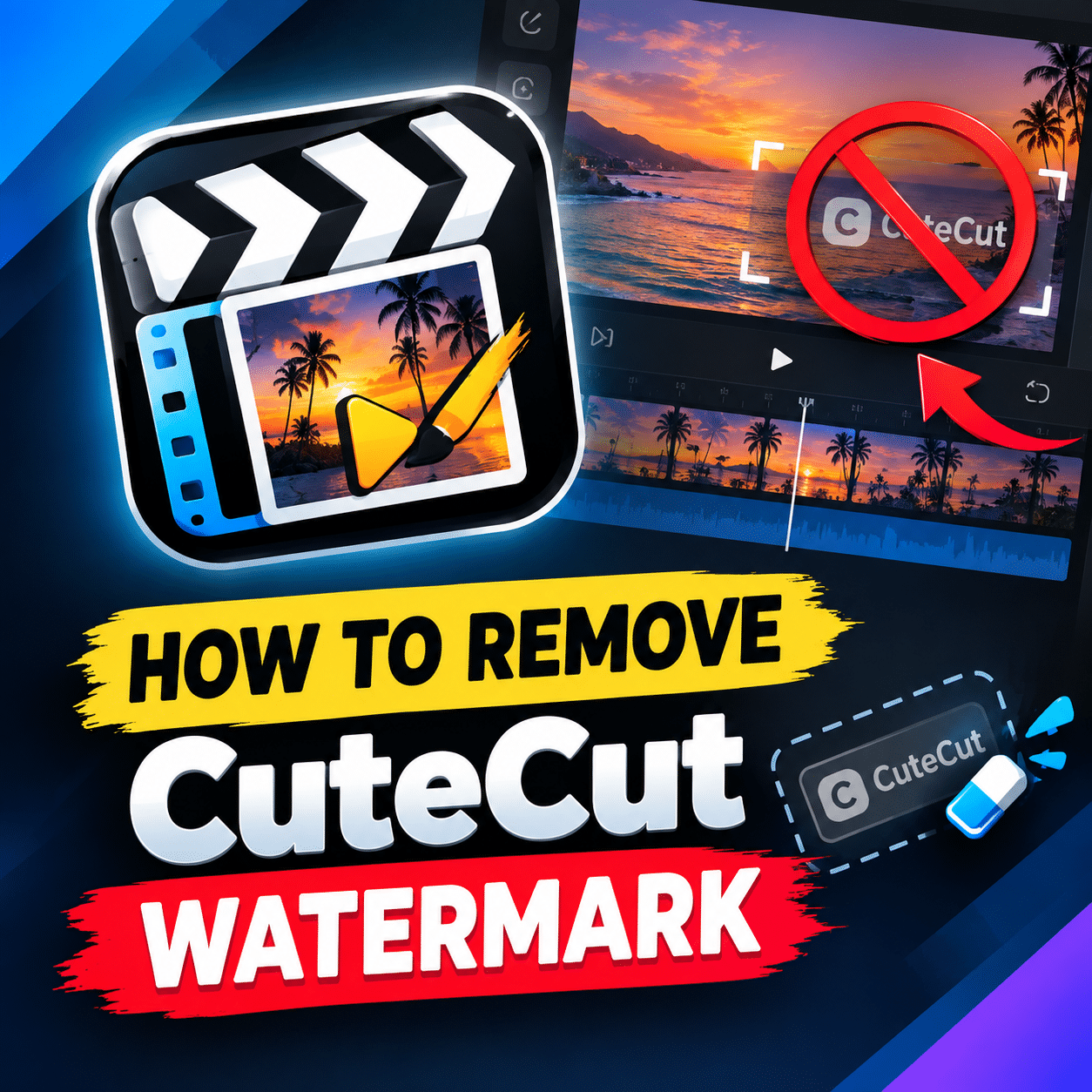 How to remove Cute Cut watermark